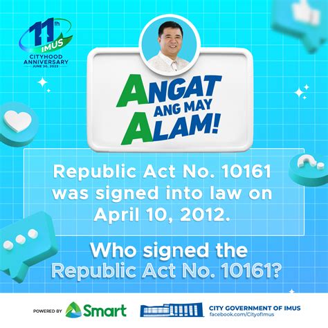 imus city ordinances|Republic Act No. 10161 .